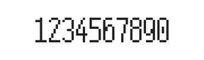 5×11数字点阵字体 ddN511AB0370