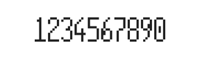 5×11数字点阵字体 ddN511AB0371