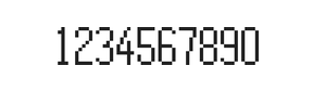 5×11数字点阵字体 ddN511AB0377