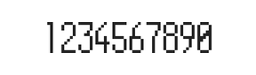 5×11数字点阵字体 ddN511AB0378