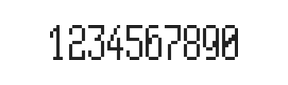 5×11数字点阵字体 ddN511AB0382