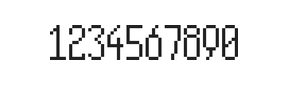 5×11数字点阵字体 ddN511AB0387