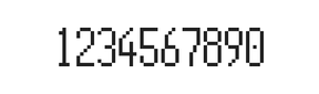5×11数字点阵字体 ddN511AB0393