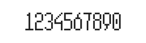 5×11数字点阵字体 ddN511AB0394