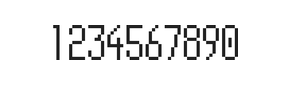 5×11数字点阵字体 ddN511AB0397
