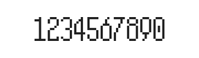 5×11数字点阵字体 ddN511AB0398
