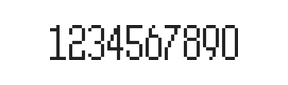 5×11数字点阵字体 ddN511AB0399