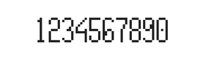 5×11数字点阵字体 ddN511AB0403