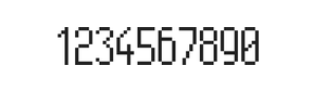 5×11数字点阵字体 ddN511AB0406