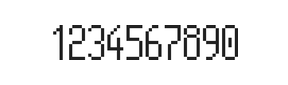 5×11数字点阵字体 ddN511AB0408