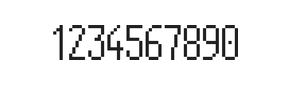 5×11数字点阵字体 ddN511AB0412