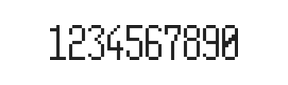 5×11数字点阵字体 ddN511AB0417