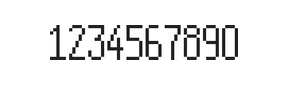 5×11数字点阵字体 ddN511AB0422