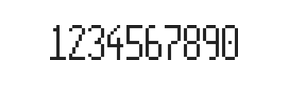 5×11数字点阵字体 ddN511AB0423