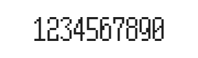 5×11数字点阵字体 ddN511AB0429