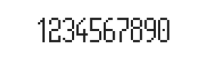 5×11数字点阵字体 ddN511AB0438