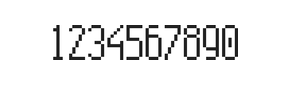5×11数字点阵字体 ddN511AB0441