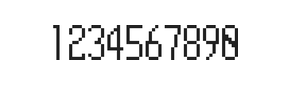 5×11数字点阵字体 ddN511AB0448
