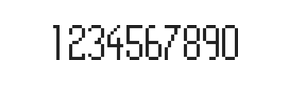 5×11数字点阵字体 ddN511AB0450
