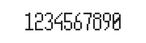 5×11数字点阵字体 ddN511AB0451
