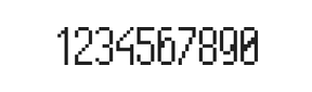 5×11数字点阵字体 ddN511AB0454