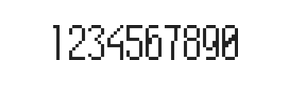 5×11数字点阵字体 ddN511AB0459