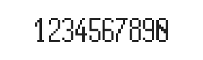 5×11数字点阵字体 ddN511AB0465