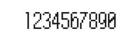 5×11数字点阵字体 ddN511AB0468