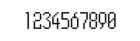5×11数字点阵字体 ddN511AB0471