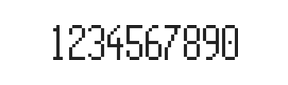 5×11数字点阵字体 ddN511AB0474