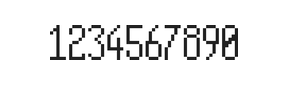 5×11数字点阵字体 ddN511AB0477