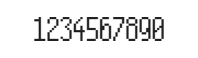 5×11数字点阵字体 ddN511AB0478