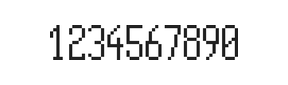 5×11数字点阵字体 ddN511AB0479