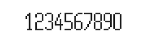 5×11数字点阵字体 ddN511AB0482