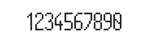 5×11数字点阵字体 ddN511AB0483