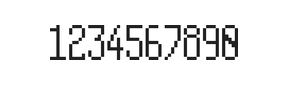 5×11数字点阵字体 ddN511AB0485