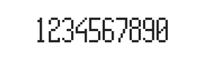 5×11数字点阵字体 ddN511AB0487