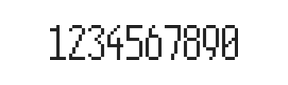 5×11数字点阵字体 ddN511AB0493