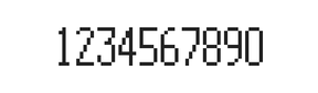 5×11数字点阵字体 ddN511AB0497