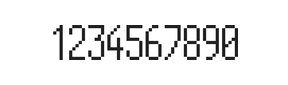 5×11数字点阵字体 ddN511AB0499