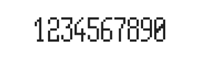 5×11数字点阵字体 ddN511AB0500