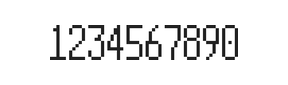 5×11数字点阵字体 ddN511AB0502
