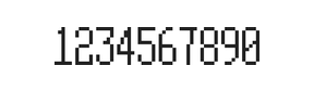5×11数字点阵字体 ddN511AB0503