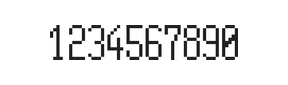 5×11数字点阵字体 ddN511AB0506