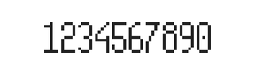 5×11数字点阵字体 ddN511AB0517