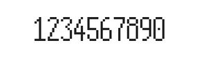 5×11数字点阵字体 ddN511AB0525