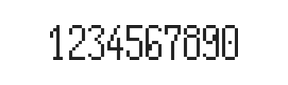 5×11数字点阵字体 ddN511AB0526