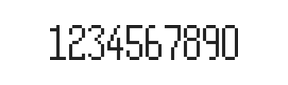 5×11数字点阵字体 ddN511AB0533