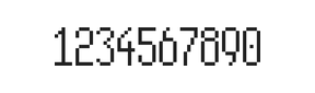 5×11数字点阵字体 ddN511AB0534