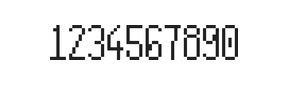 5×11数字点阵字体 ddN511AB0542